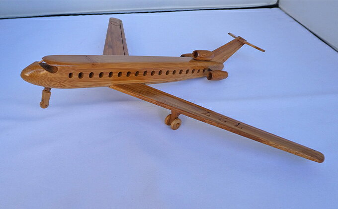 【ふるさと納税】限定 1個 飛行機 竹製 シリーズ 1 35×42×h10 工芸品 インテリア 手作り 置物 f262081-muko-10000083 京都府向日市 サンプル画像2