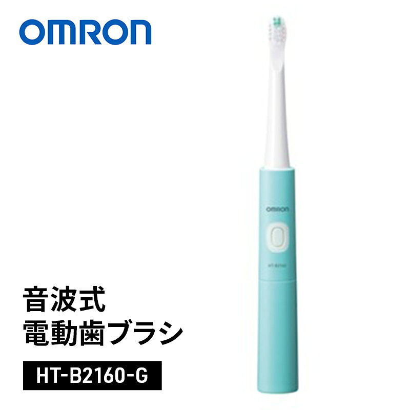 オムロン 音波式電動歯ブラシ HT-B2160-G omron 電動歯ブラシ 歯ブラシ 乾電池式 音波振動 歯垢除去 ポータブル 薄型ヘッド ステイン除去 軽量 オフィス 旅行 持ち運び オーラルケア 日用品 ギフト