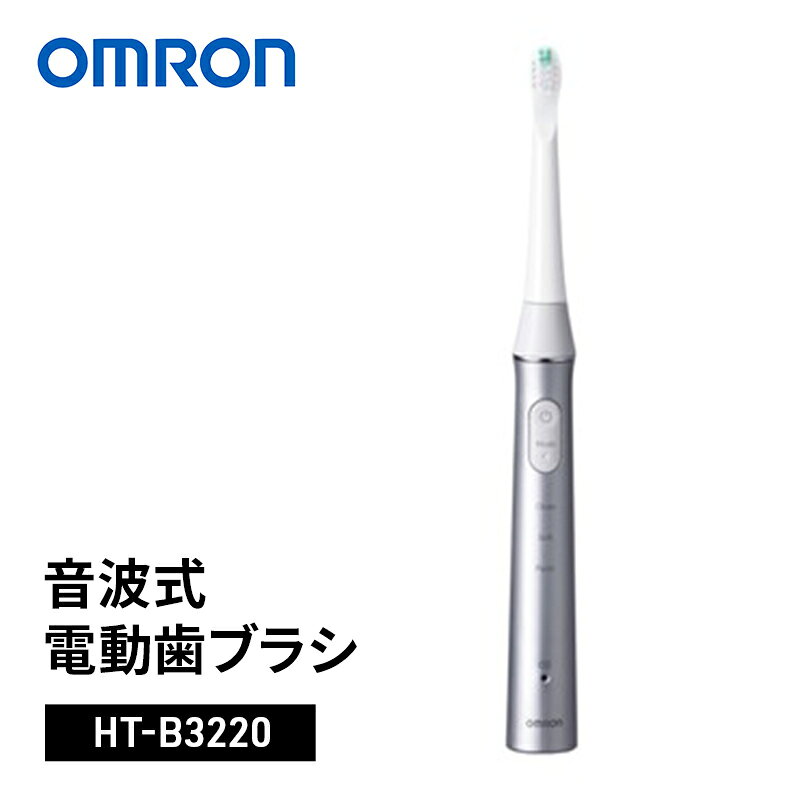 オムロン 音波式電動歯ブラシ HT-B3220 omron 電動歯ブラシ 歯ブラシ 充電式 音波振動 薄型 アングルヘッド 奥歯磨き 歯垢除去 3モード 替えブラシ付 オーラルケア 旅行 日用品 ギフト