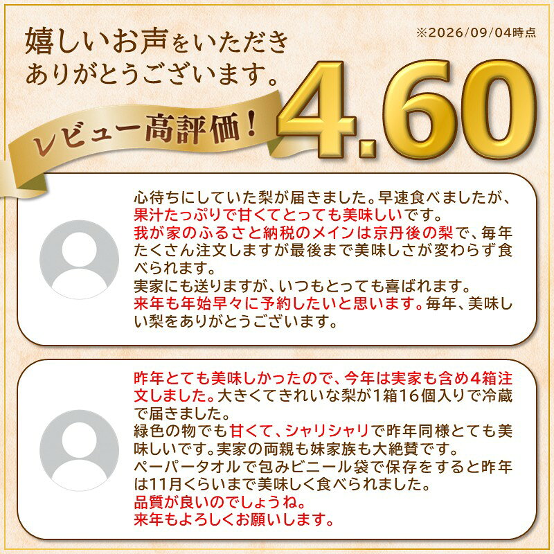 【ふるさと納税】残りわずか・農家直送中★／20世紀梨（秀品） 5kg（10～16玉）（2026年8月下旬～発送） 国産 ふるさと 納税 梨 なし ナシ ふるさと 納税 先行予約 期間限定 ふるさと 納税 フルーツ ふるさと 納税 二十世紀梨 ふるさと 納税 20世紀梨 ふるさと納税 梨 f262129-kyotango-10000976 京都府京丹後市 サンプル画像3