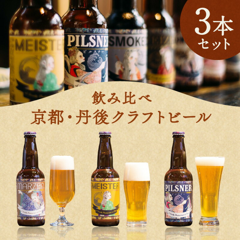 【ふるさと納税】丹後のクラフトビール TANGO KINGDOM Beer ラガー3本セット ビール クラフトビール 3本 セット 詰め合わせ マイスター ピルスナー メルツェン 飲み比べ 京都 京丹後のサムネイル