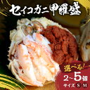 【ふるさと納税】セイコガニ甲羅盛 Sサイズ Mサイズ 2個セット 3個セット 5個セット 選べる サイズ 内容量 蟹 カニ かに 松葉ガニ ズワイガニ 甲羅盛り...