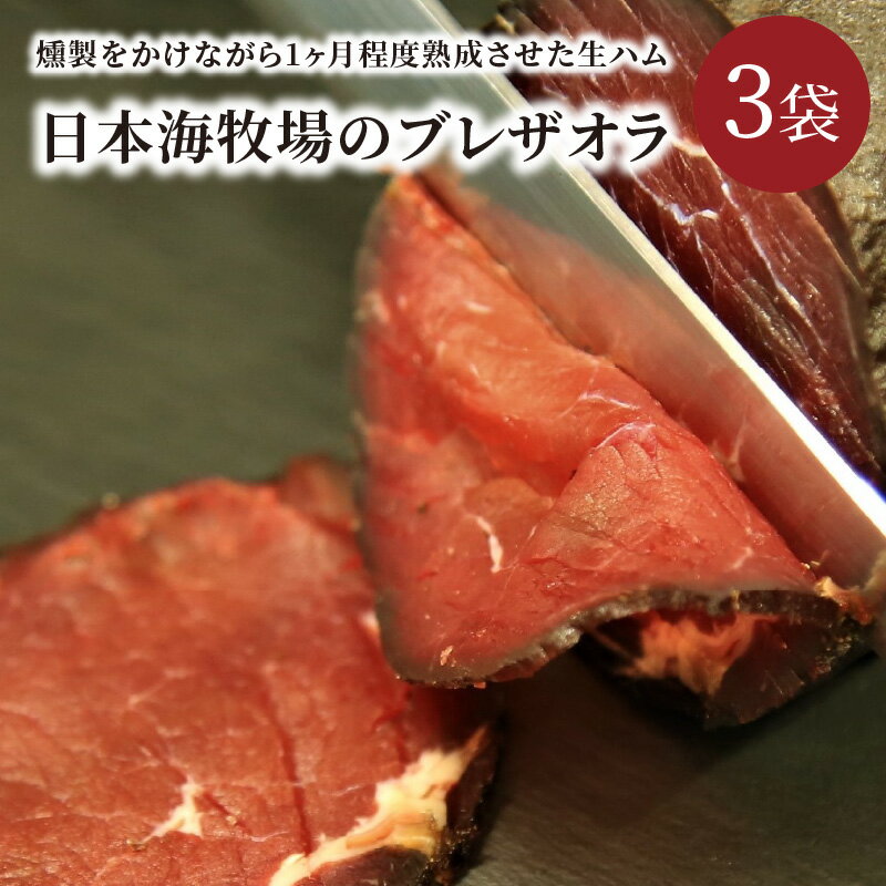 28位! 口コミ数「0件」評価「0」牛肉の生ハム／ワインにぴったり★ 日本海牧場のブレザオラ（牛の生ハム）3袋 肉 スライス おつまみ 燻製 熟成 牛 牛肉 国産 はむ サラダ･･･ 