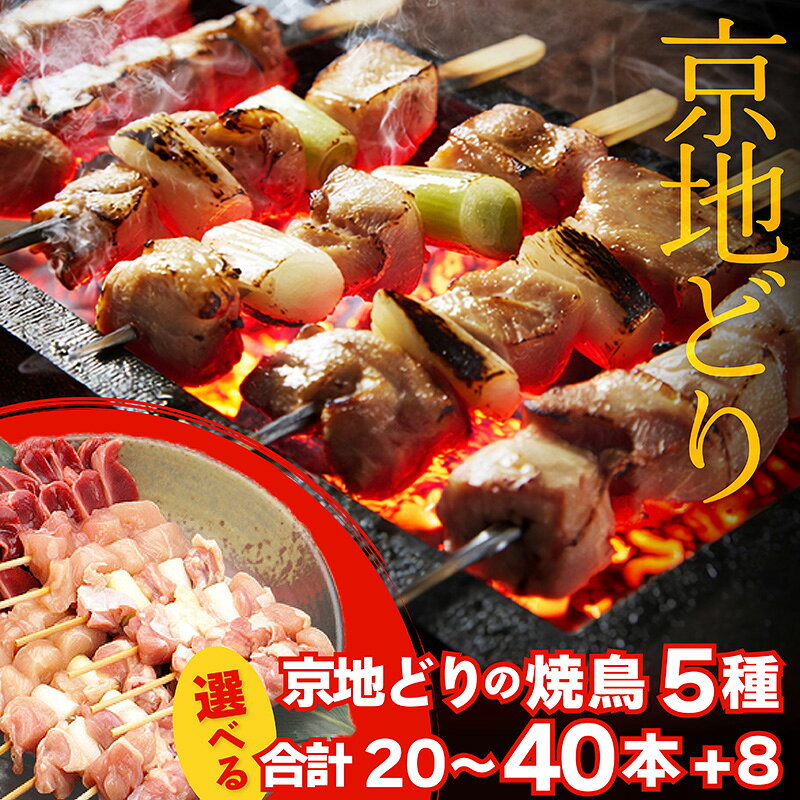 絶品!希少品種!京丹後産 京地どり 焼き鳥5種盛り合わせ [20本][40本][20本&絶品手羽先・手羽元 各2個][40本&絶品手羽先・手羽元 各4個]選べる 内容量 焼鳥 手羽先 手羽元 地鶏 セット おつまみ おかず 詰め合わせ ふるさと納税 やきとり