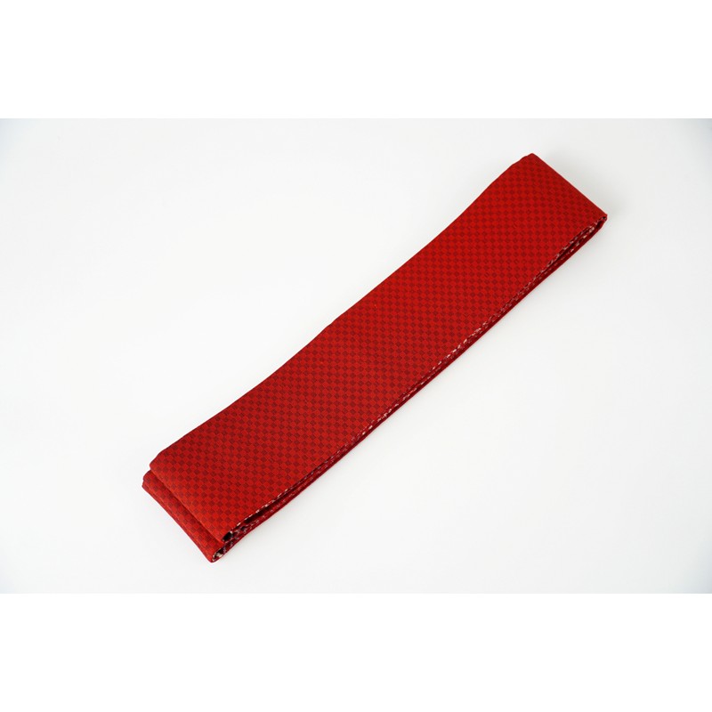 【ふるさと納税】京都・遊絲舎／丹後の藤布 角帯「七宝」（赤）【伝統工芸】 藤布 角布 七宝 伝統工芸品 護身 長寿 繁栄 古事記 万葉集 赤 赤色