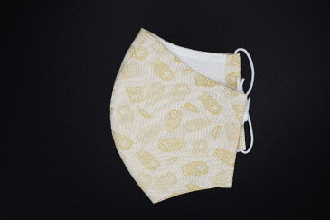 【ふるさと納税】丹後ちりめん アマビエシルクマスク 黄 マスク シルク コロナ アマビエ 黄