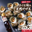 【ふるさと納税】高評価★5.0 高レビュー★ BBQ に最適!天然 サザエ ボイル済み 1.6kg 選べる サイズ 小サイズ (22~30個) 中サイズ (16 ~ 21 個) 大サイズ (10 ~ 15 個) ※ 万能ダシ 付き 海鮮 魚介 魚介類 BBQ 壺焼き 煮付け サザエご飯 冷凍 国産