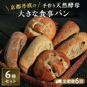 【ふるさと納税】【定期便6回】手づくり天然酵母大きな食事パンセット6種 詰め合わせ 手作り 天然酵母 国産小麦 自然発酵