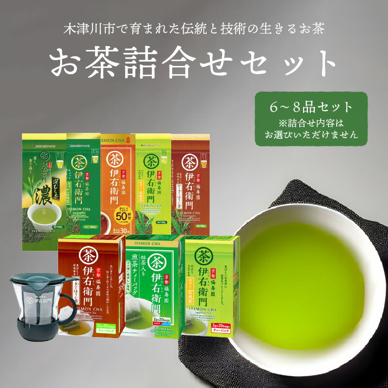 【ふるさと納税】「 伊右衛門 」のふるさと木津川市より　お茶詰合せセット（6～8品） 宇治の露製茶 日本茶 おいしい 茶葉 煎茶