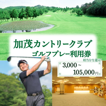 加茂カントリークラブゴルフプレー利用券 選べる金額（3,000円相当～105,000円相当) 加茂カントリークラブ ゴルフ プレー利用券 京都府 木津川市