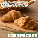 【ふるさと納税】 よつ葉バターの贅沢な香り広がる♪酵母 クロワッサン10個 選べる回数(1回・2回・3回・6回・12回)定期便 自家培養酵母 100% 国産小麦...