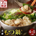 【ふるさと納税】スピード発送!! 大盛九条ネギ 京都もつ鍋セット4〜5人前 《レビューキャンペーン》モツ鍋 木津川 新感覚