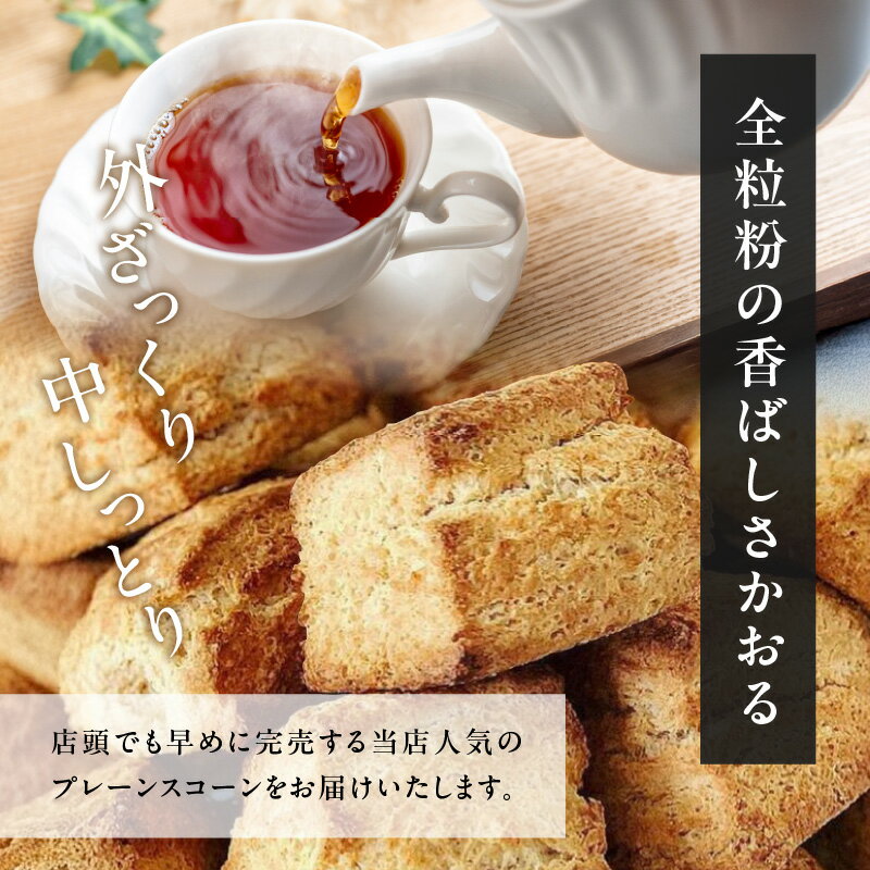 【ふるさと納税】 全粒粉スコーンプレーン 選べる個数（6個or12個） patisserie ATELIER S