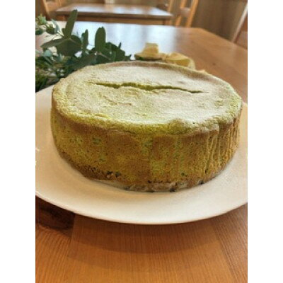 【ふるさと納税】【京都府大山崎町】手作りチーズケーキ ホール1個 抹茶【配送不可地域：離島】【1789932】