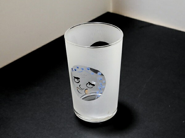 ビアグラス(すりガラス 丸形・おかめとひょっとこ)