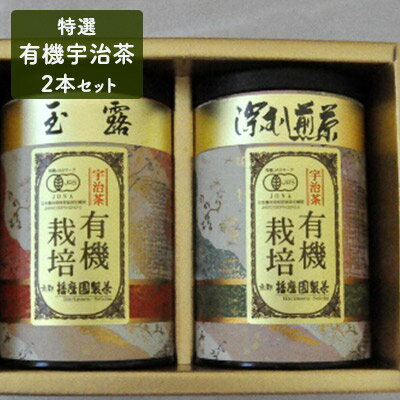 【特選】有機宇治茶2本詰合せ　【お茶 緑茶 加工食品】