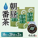 【ふるさと納税】宇治・水出し朝昼番茶ティーバッグ　10g×20袋入×3本　【お茶 緑茶 ティーバッグ 水だし】