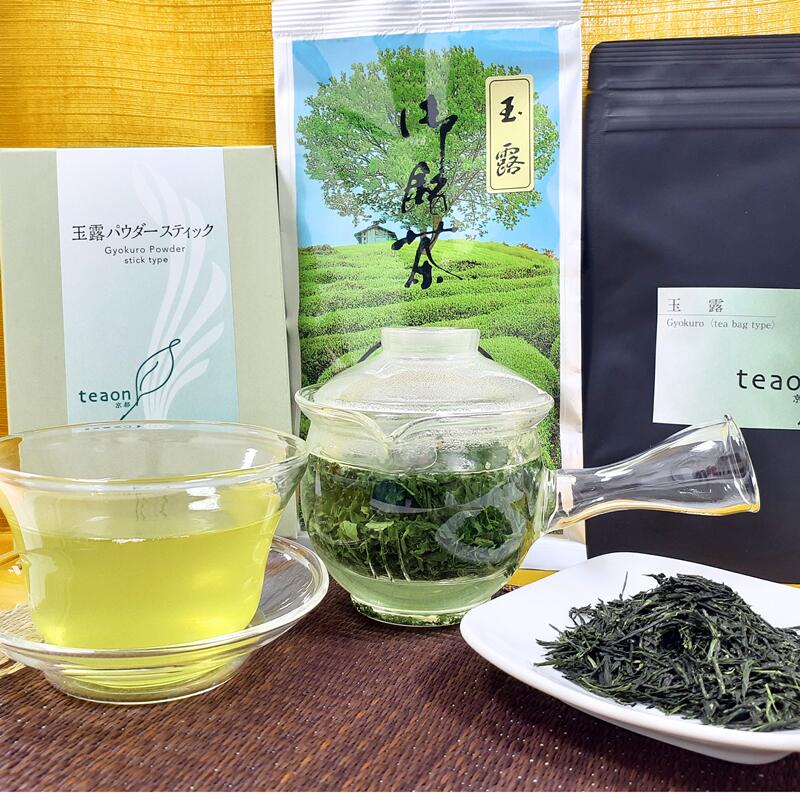 【ふるさと納税】リーフティー、ティーバッグ、パウダー3種の玉露セット〈玉露 お茶 茶 煎茶 緑茶 リーフ 茶葉 ティーバッグ スティック セット〉
