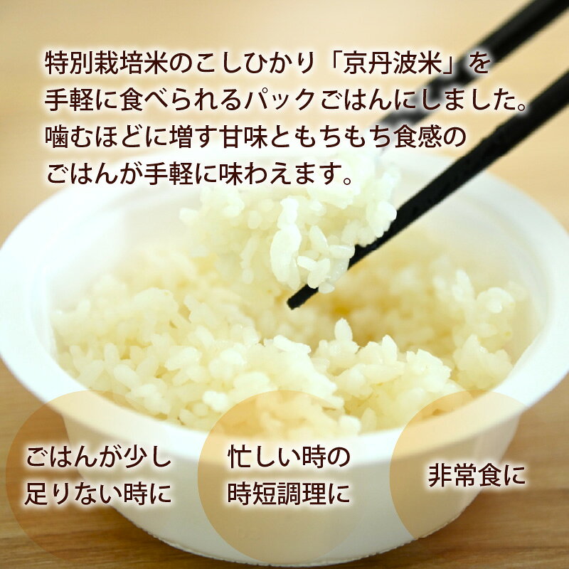 【ふるさと納税】特別栽培米 こしひかり 京丹波米のごはん パックごはん 白米 選べ...