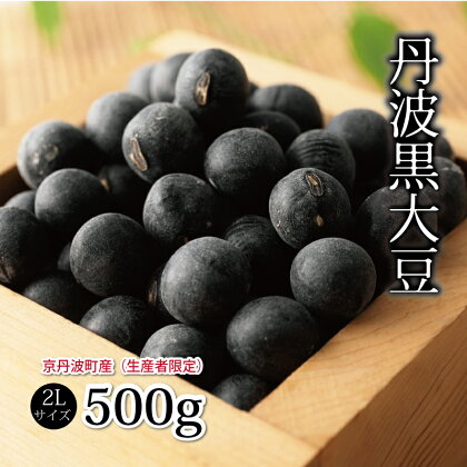 京丹波町産　丹波黒大豆 2L 500g 生産者限定 京都 丹波 黒豆 生豆 新豆 令和5年度産