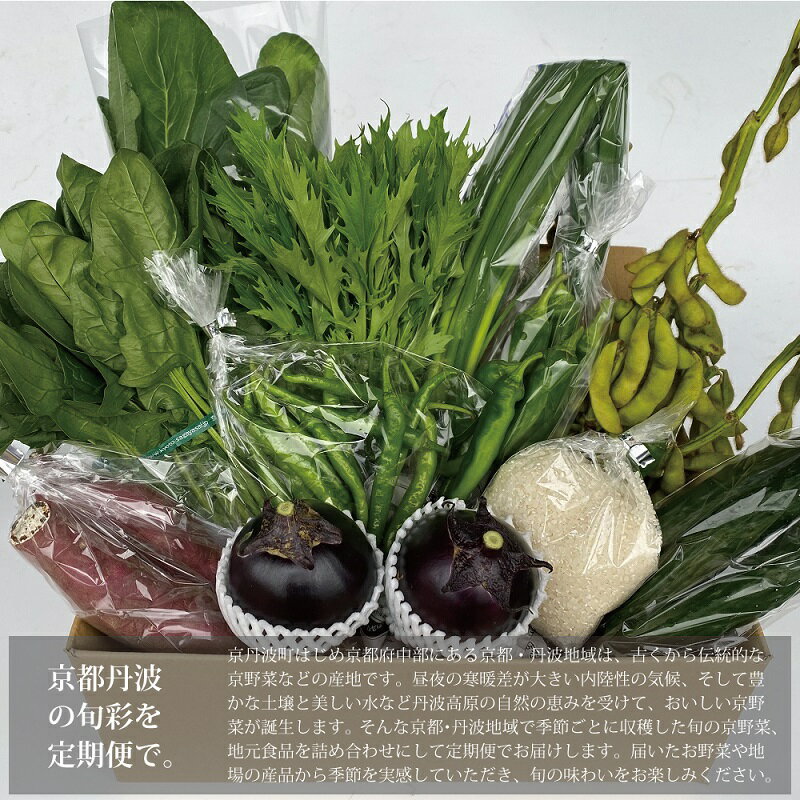 【ふるさと納税】【定期便】旬の京野菜と地元食品の詰め合わせ　1年間　毎月お届け【 新鮮 旬野菜 季節の野菜 野菜 京野菜 地元野菜 詰め合わせ セット 】 ※北海道・東北・沖縄は配送不可