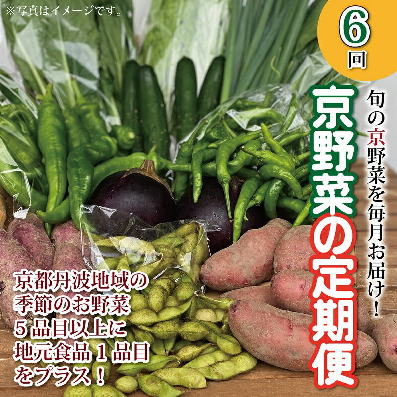 【定期便】旬の京野菜と地元食品の詰め合わせ　6ヶ月間　毎月お届け【 新鮮 旬野菜 季節の野菜 野菜 京野菜 地元野菜 詰め合わせ セット 】 ※北海道・東北・沖縄は配送不可