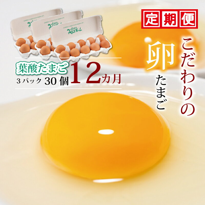 11位! 口コミ数「0件」評価「0」【12カ月定期便】【2024年8月発送開始】葉酸たまご 定期便 12カ月連続 【 卵 定期便 たまご 新鮮卵 たまごセット たまご定期便 】･･･ 