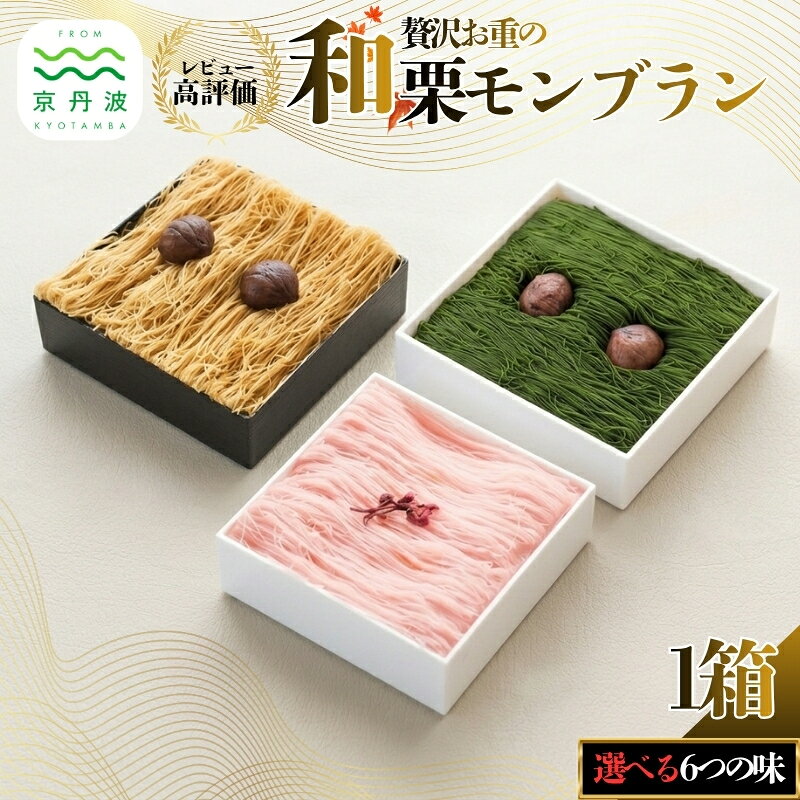 【ふるさと納税】 贅沢お重のモンブラン 1箱 約510g 選べる 6種 国産 和栗 栗 渋皮煮 甘露...の画像