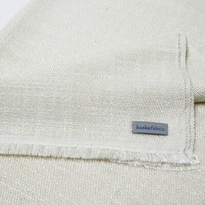 【ふるさと納税】kuska fabricの真綿マフラー【生成り】世界でも稀な手織りマフラー【1150011】