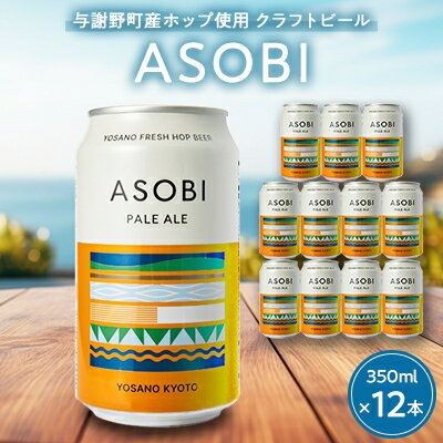 17位! 口コミ数「1件」評価「5」【与謝野町産ホップ使用クラフトビール】 ASOBI　350ml ×12本セット【1248906】