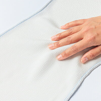 【ふるさと納税】丹後ちりめん「ちりめん美人」シルクボディタオル ブルー　肌に優しいシルク100%　京都与謝野町より【1605862】