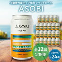 【ふるさと納税】【毎月定期便】【与謝野町産ホップ使用クラフトビール】 ASOBI 350ml ×24本セット全12回【4058791】