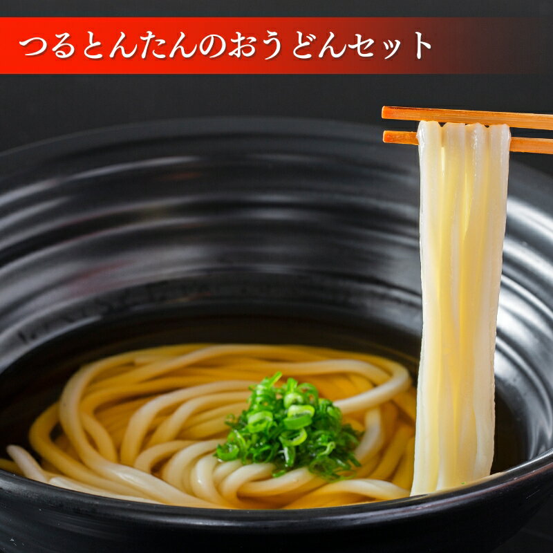 【ふるさと納税】つるとんたんのおうどんセット　【 麺類 半生うどん お昼ご飯 ランチ 夕飯 かつお節 ...