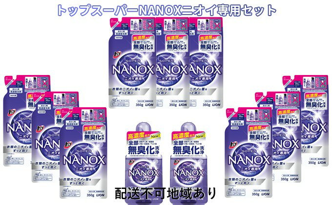 【ふるさと納税】トップスーパーNANOXニオイ専用セット　【雑貨・日用品・洗剤・洗濯・ニオイ・ナノ・消臭・高濃度・無臭・セット】