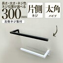 【ふるさと納税】monoKOZZ ハーフタオルハンガー太角タイプ 左ネジ 300mm タオル掛け 30cm シンプル 便利 アイアンバー