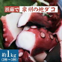 【ふるさと納税】泉州の地ダコ約1kg(2杯〜3杯)【1078871】