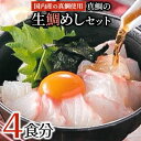 25位! 口コミ数「0件」評価「0」真鯛の「生鯛めしセット」4食分【配送不可地域：離島】【1240432】