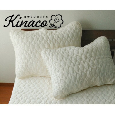 【ふるさと納税】【Mサイズ43×63】kinacoオーガニックコットンガーゼ枕パット2枚組　IV　OG-5M-2P【1383308】