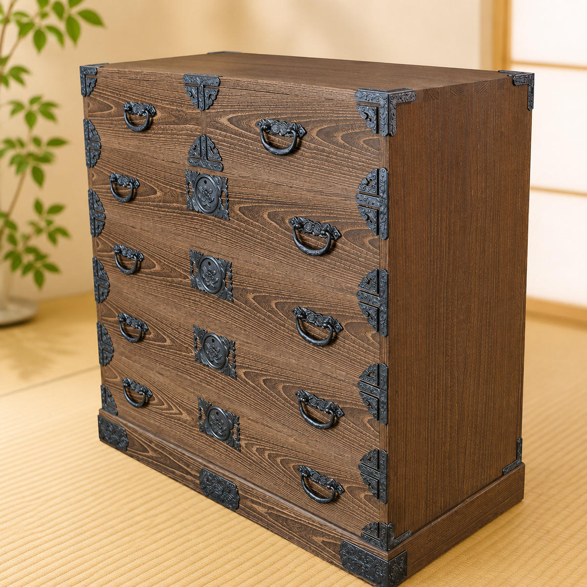 【ふるさと納税】桐たんす 焼桐 メガネ 時代箪笥 初音の家具 たんす 箪笥 チェスト 引き出し 和箪笥 衣装ダンス 洋服タンス 着物 着物用 着物収納 洋服 衣類 服 収納 衣類収納 国産 日本製 木製 完成品 家具 収納家具 伝統工芸 伝統工芸品 工芸 大阪府 岸和田市