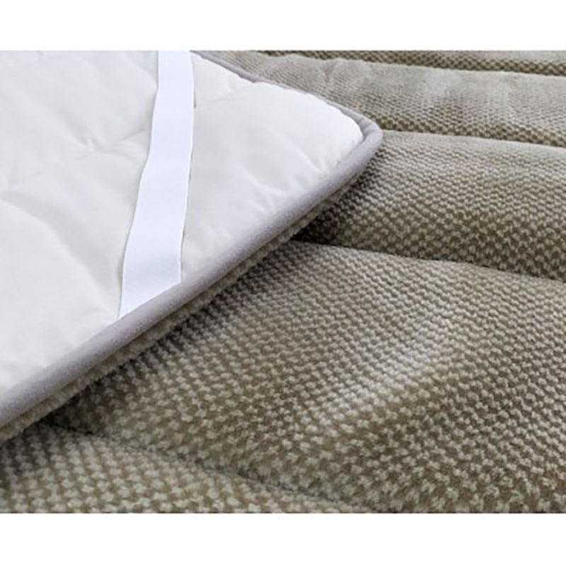 【ふるさと納税】敷きパッド シングル 100×205 ベージュ 蒸れずに暖か コットン アクリル 敷パッド ベッド パッド ベッドパッド ベッドパッ シーツ 日本製 寝具 大阪府 岸和田市　お届け：お申し込み後、3週間程度で順次発送予定