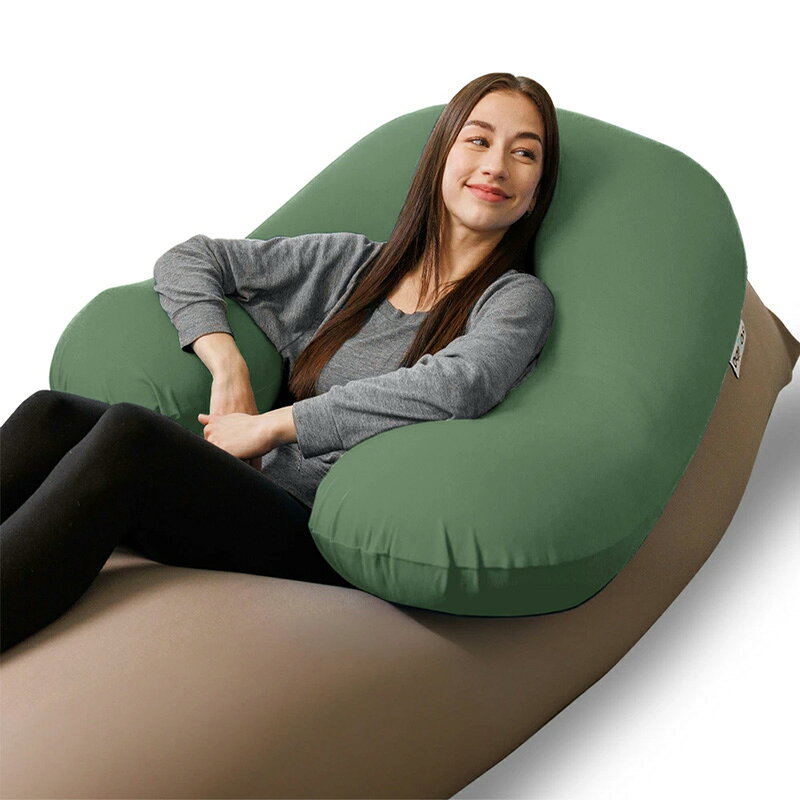 【ふるさと納税】ビーズクッション ヨギボー サポート オリーブグリーン Yogibo Support 授乳クッション U字型 洗えるカバー マタニティ 妊婦 快適 ギフト プレゼント おしゃれ 結婚祝い 誕生日 贈り物　お届け：入金確認後、約1ヶ月～2か月お時間を頂く場合があります