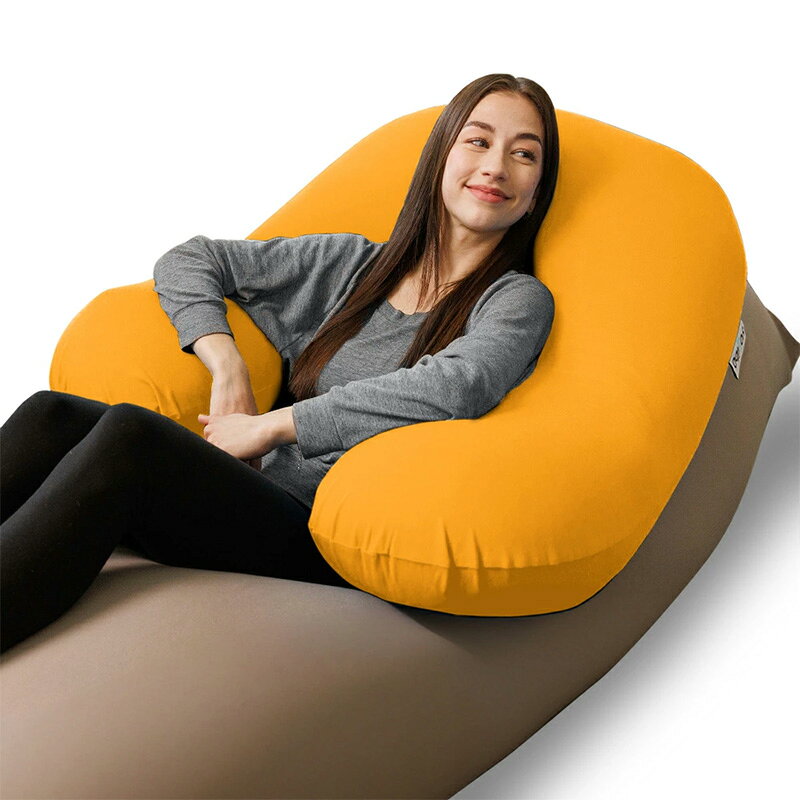 【ふるさと納税】ビーズクッション ヨギボー サポート アンバーゴールド Yogibo Support 授乳クッション U字型 洗えるカバー マタニティ 妊婦 快適 ギフト プレゼント 結婚祝い 誕生日 贈り物　お届け：入金確認後、約1ヶ月～2か月お時間を頂く場合があります