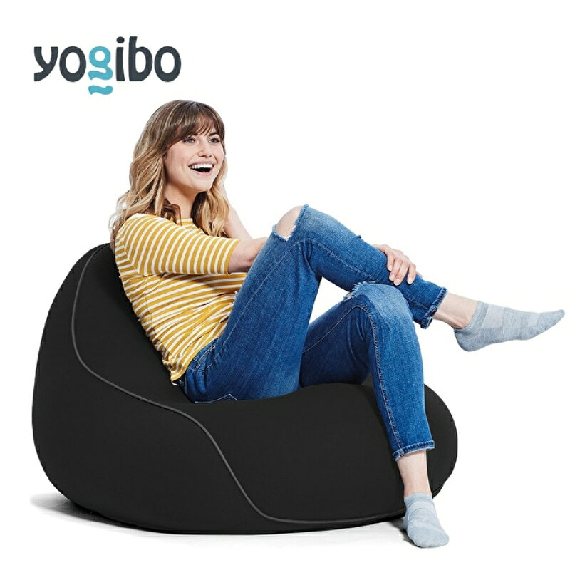 【ふるさと納税】ビーズクッション ヨギボー ラウンジャー ブラック Yogibo Lounger 1人掛け 背もたれ ローソファ パーソナルチェア 洗えるカバー 一人暮らし インテリア ギフト プレゼント 結婚祝い 誕生日　お届け：入金確認後、約1ヶ月～2か月お時間を頂く場合があります