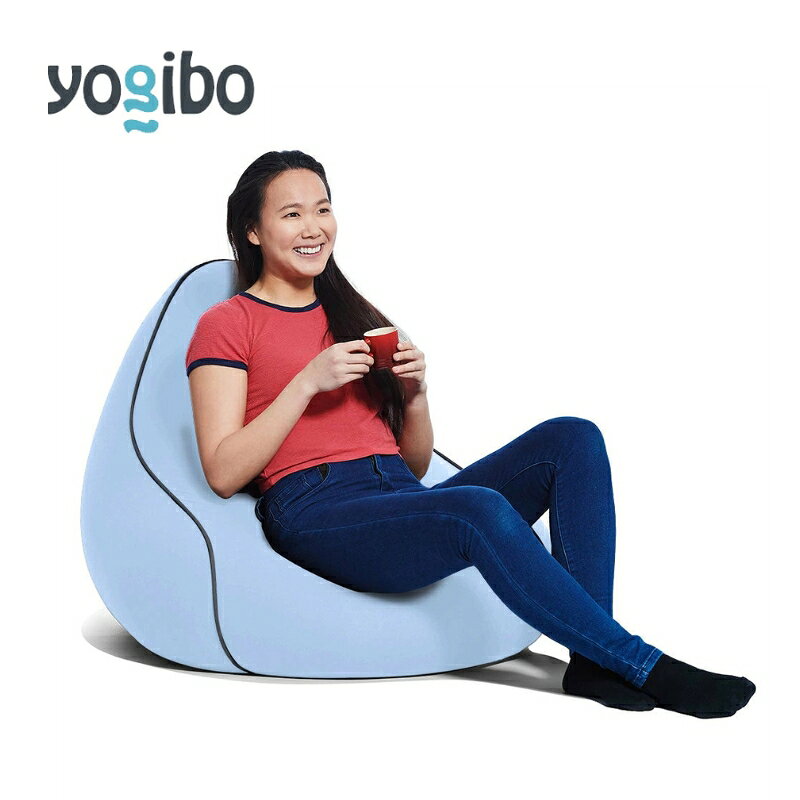 【ふるさと納税】ビーズクッション ヨギボー ラウンジャー ペールブルー Yogibo Lounger 1人掛け 背もたれ ローソファ チェア 洗えるカバー 一人暮らし インテリア ギフト プレゼント 結婚祝い 誕生日　お届け：入金確認後、約1ヶ月～2か月お時間を頂く場合があります