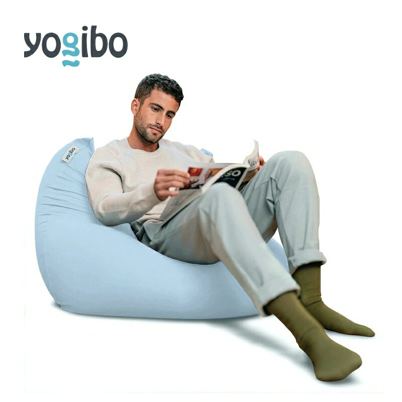 【ふるさと納税】ビーズクッション ヨギボー ミニ ペールブルー Yogibo Mini 1人掛け 小型 コンパクト 座椅子 洗えるカバー インテリア ギフト プレゼント 結婚祝い 誕生日 おすすめ　お届け：入金確認後、約1ヶ月～2か月お時間を頂く場合があります