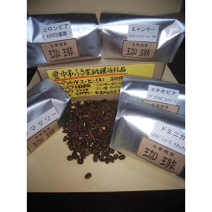自家焙煎珈琲豆スペシャリティーコーヒーAセット（合計1000g）【豆でお届け】