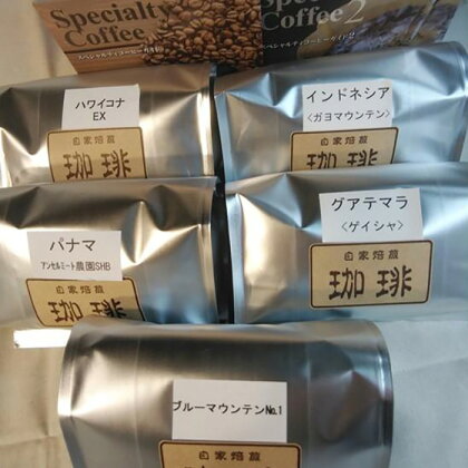 自家焙煎珈琲豆スペシャリティーコーヒーBセット（合計1000g）【粉でお届け】