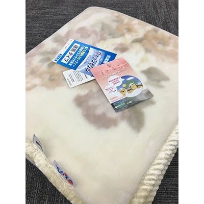 C.R.P加工毛布 マイヤー毛布 ダブルサイズ ベージュ 1枚 11808W柄|防寒 寒さ対策 節電対策 ブランケット 快眠 洗濯可能 プレゼント ギフト 誕生日 父の日 母の日 [0622]