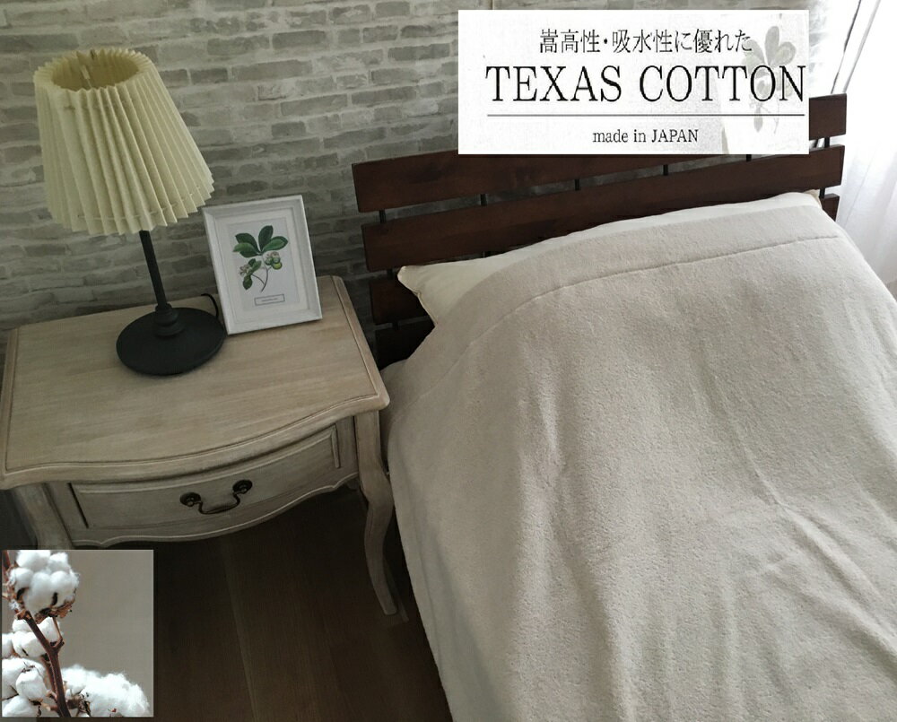 TEXSAS COTTON 100% タオルケット シングル ベージュ 1枚 SNT-20TXBE|綿100% 厚手 毛布 速乾 軽量 快眠 快適 熟睡 睡眠 洗える 洗濯可能 丸洗い可能 [3231]