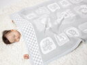 【ふるさと納税】名入れ可 ベビー綿毛布 (毛羽部分) キリン柄 グレー 85×115cm 毛布の町 (泉大津市産)|オールシーズン 洗える 洗濯可能 速乾 ブラ...